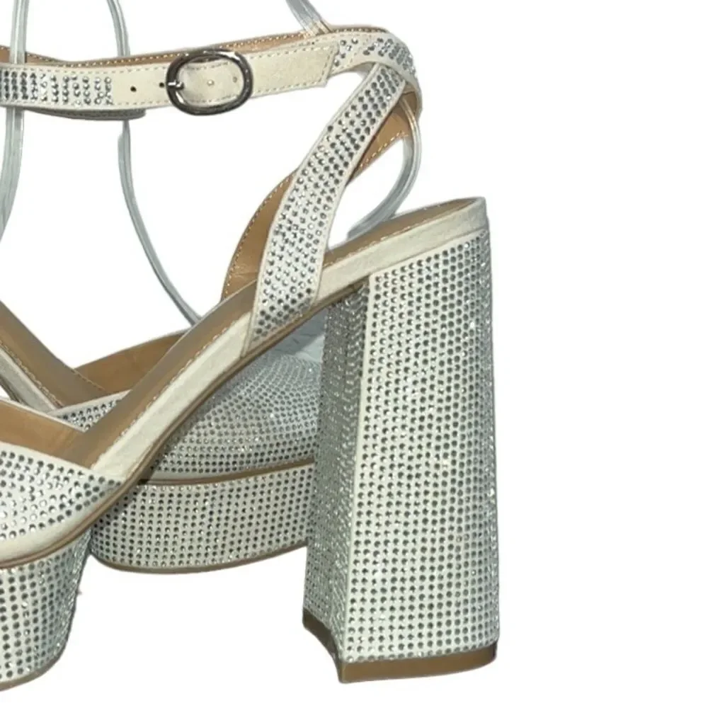 NY&Co Rhinestone Embellished Platform Heels